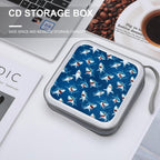 40-Disc Capacity CD/DVD Case Nautical Ocean Shark Lovers Animal Shark, Hard Plastic Protective Storage Binder with Zipper, Portable Organizer for Car Home Office