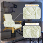 MEHIDFY Armchair Caddy, Waterproof Sofa Armrest Organizer, Non Slip Recliner Organizer, Remote Holder for Recline, Recliner Caddy with 14 Pockets Storage for TV Remote, Phone, Magazine (White)