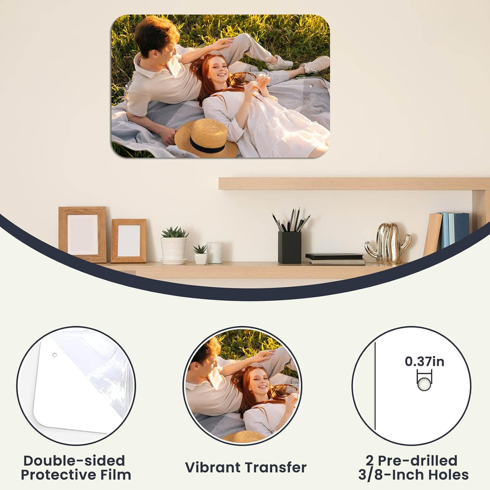6 Pcs 16"x20" Sublimation Metal Sign Blanks with Holes, 0.65mm Larg...