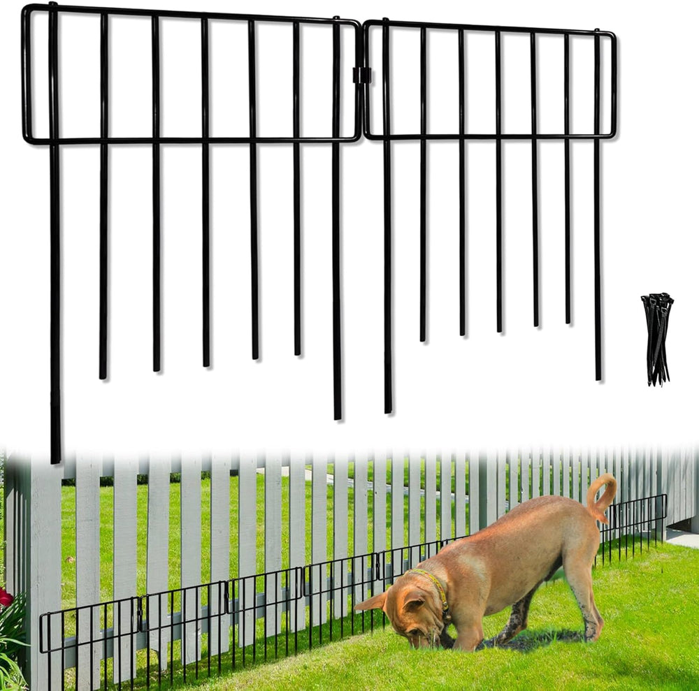 Thrivinest Animal Barrier Fence, 26 Pack No Dig Fence Decorative Fences, 17in...