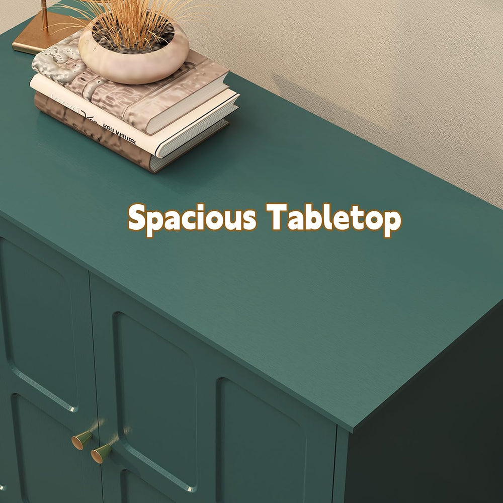 ARTPOWER Green Sideboard Buffet Cabinet with Storage, Mid-Century Modern Stor...