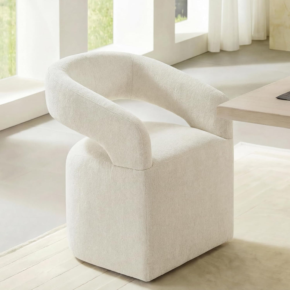 KISLOT Upholstered Dining Chairs Set of 1, Modern Arm Kitchen & Dining Ro...