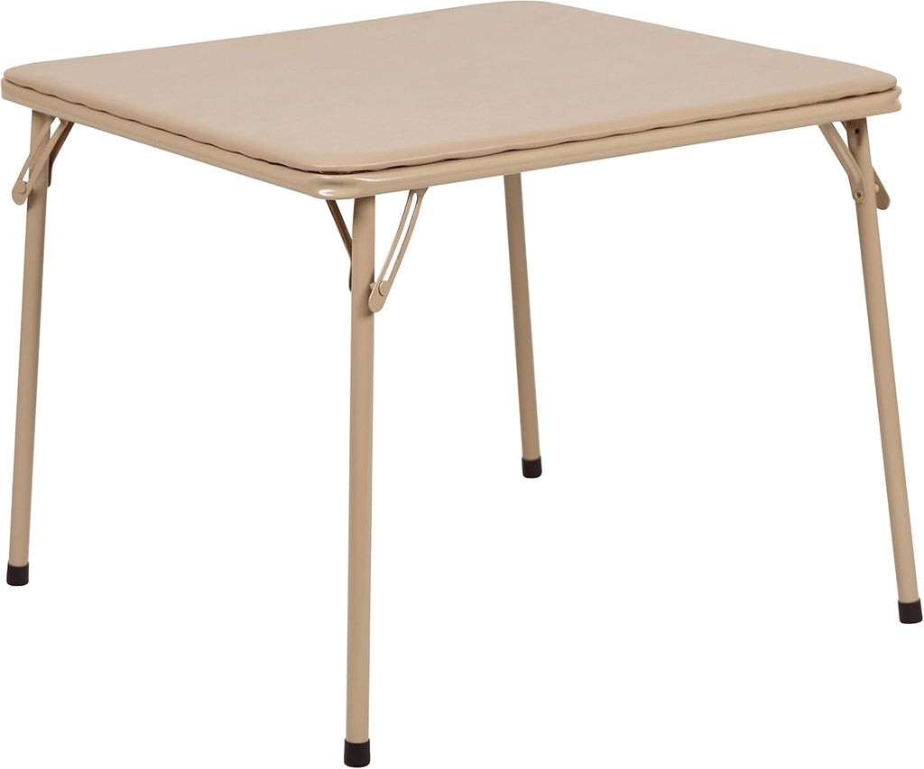 EMMA + OLIVER Kids Tan Folding Game and Activity Table - Toddler Table for Daycare Center