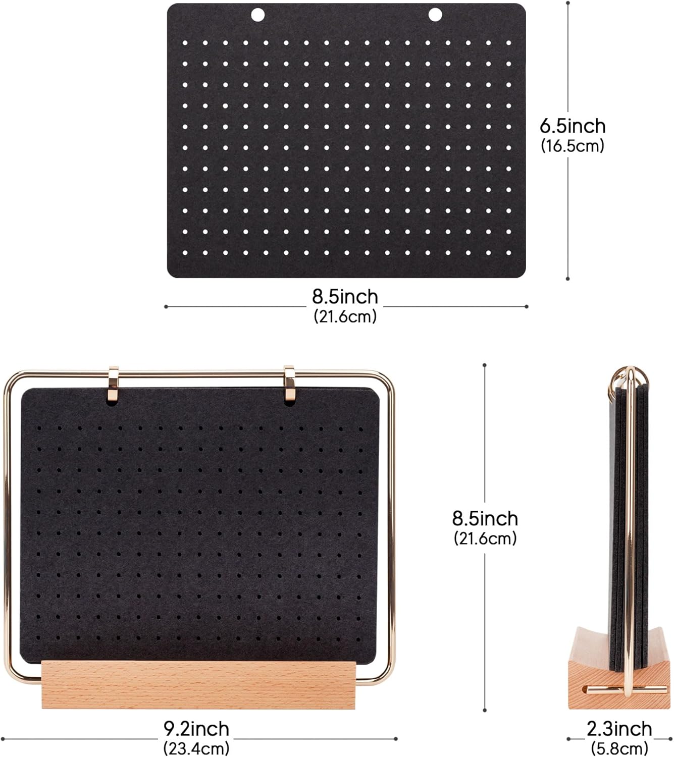 Pacmaxi Pin Display Organizers, Brooch Pin Holder, Enamel Pin Display Pages for Store 180+ Pins, Pin Collection Storage Calendar Wooden Stand with 6 Pages (Not Include Any Accessories) (Color)
