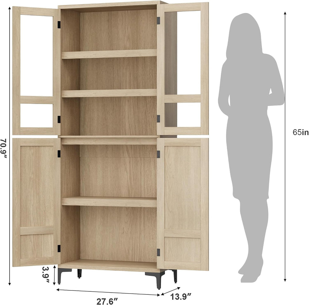 GarveeHome 71 in Tall Storage Cabinet, Kitchen Pantry Cabinet 5 Tier Bathroom...
