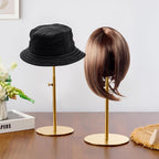 Hat Rack 2PCS Stainless Steel Hat Display Stand Adjustable Height Cap Rack Showcase for Home Boutique Retail Store