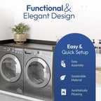 OfficeSimpli Large Washer Dryer Countertop 30 x 58 - Made in USA - Heavy-Duty Laundry Countertop Over Washer and Dryer, Laundry Room Countertop Organization Solution with Non-Slip Pads, Black