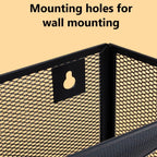 Kuntine.B Wall File Organizer Office Hanging Magazine Holder Wall File Organizer for Office Home (Black, 3 Tier)