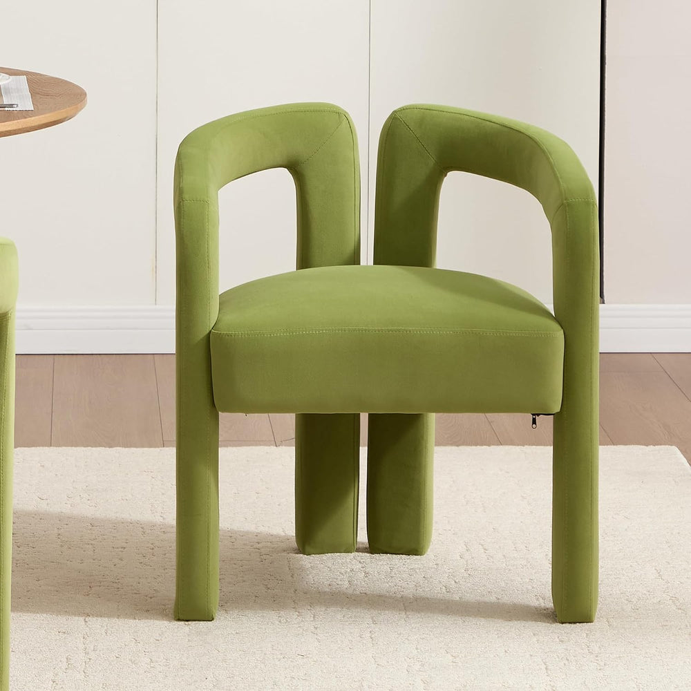 Modern Velvet Dining Chairs Set of 1, Mid Century Modern Upholstered Accent C...