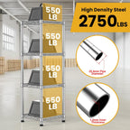 Metal Wire Shelving Unit Storage Shelves 4 Tier Adjustable Shelf Sturdy Steel Rack Standing Units Organizers organize for Laundry Bathroom Kitchen Closet Basement Garage Pantry Narrow Mesh Utility