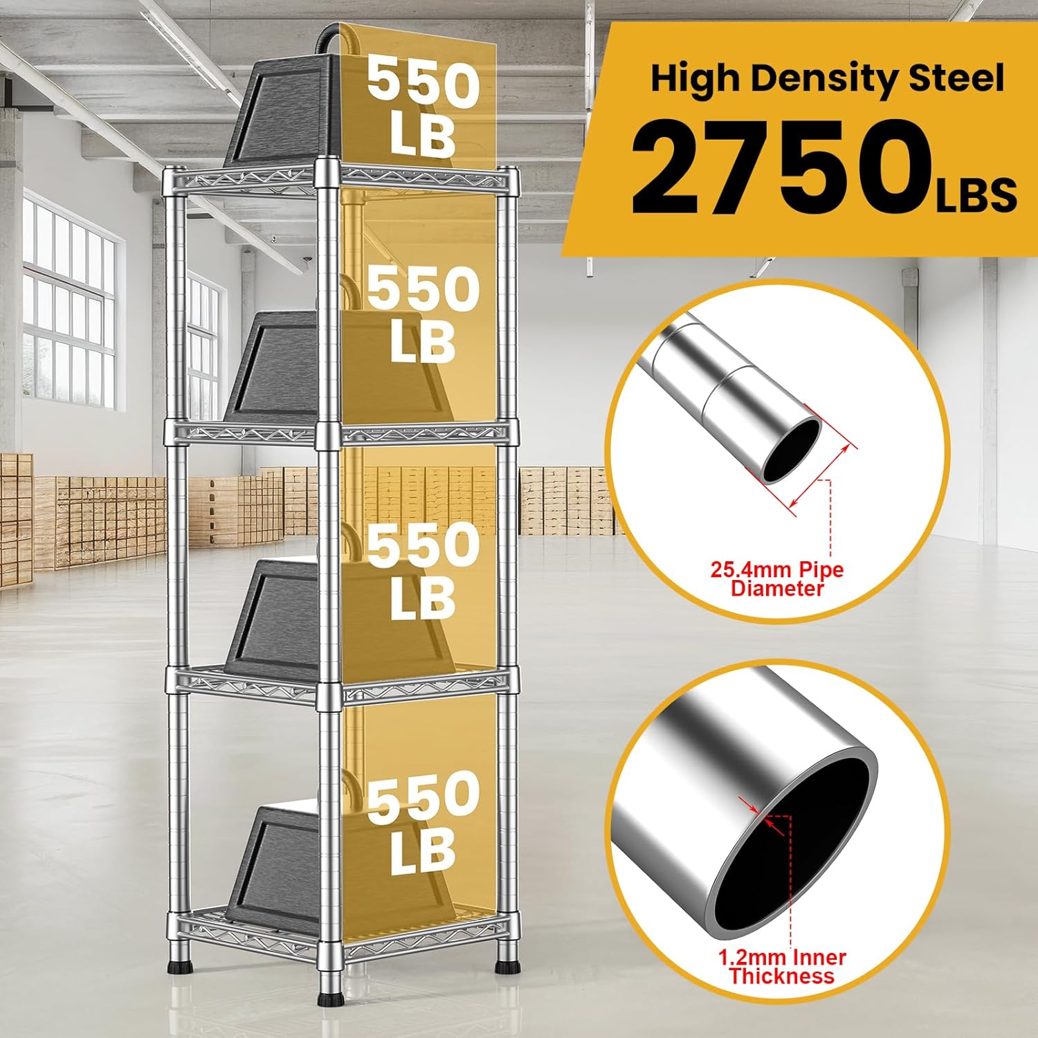 Metal Wire Shelving Unit Storage Shelves 4 Tier Adjustable Shelf Sturdy Steel Rack Standing Units Organizers organize for Laundry Bathroom Kitchen Closet Basement Garage Pantry Narrow Mesh Utility