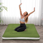 Dr.Futon Japanese Floor Futon Mattress Extra Thick Folding Roll Up Bed Topper Mat for Guest,Lounger and Tavel