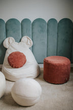 Gutekissen® Kids Bean Bag Chair “Miki” with Ears – Soft Montessori Floor Cushion for Toddlers and Children’s Room (Beige, 27x27x20 Inches)