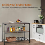 Large Kitchen Island with Storage,Solid Structure,Thick Board Top, for Kitchen,Coffee Shop,Restaurant,Living Room,Dining Room,Brown - Perfect for Small Kitchen Islands and Kitchen Shelves