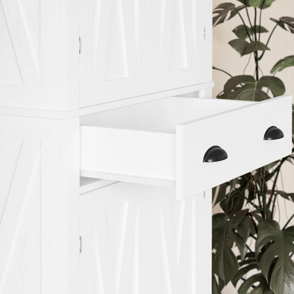IRONCK Kitchen Pantry Storage Cabinet 72.6" H x 24" W, White | Free...