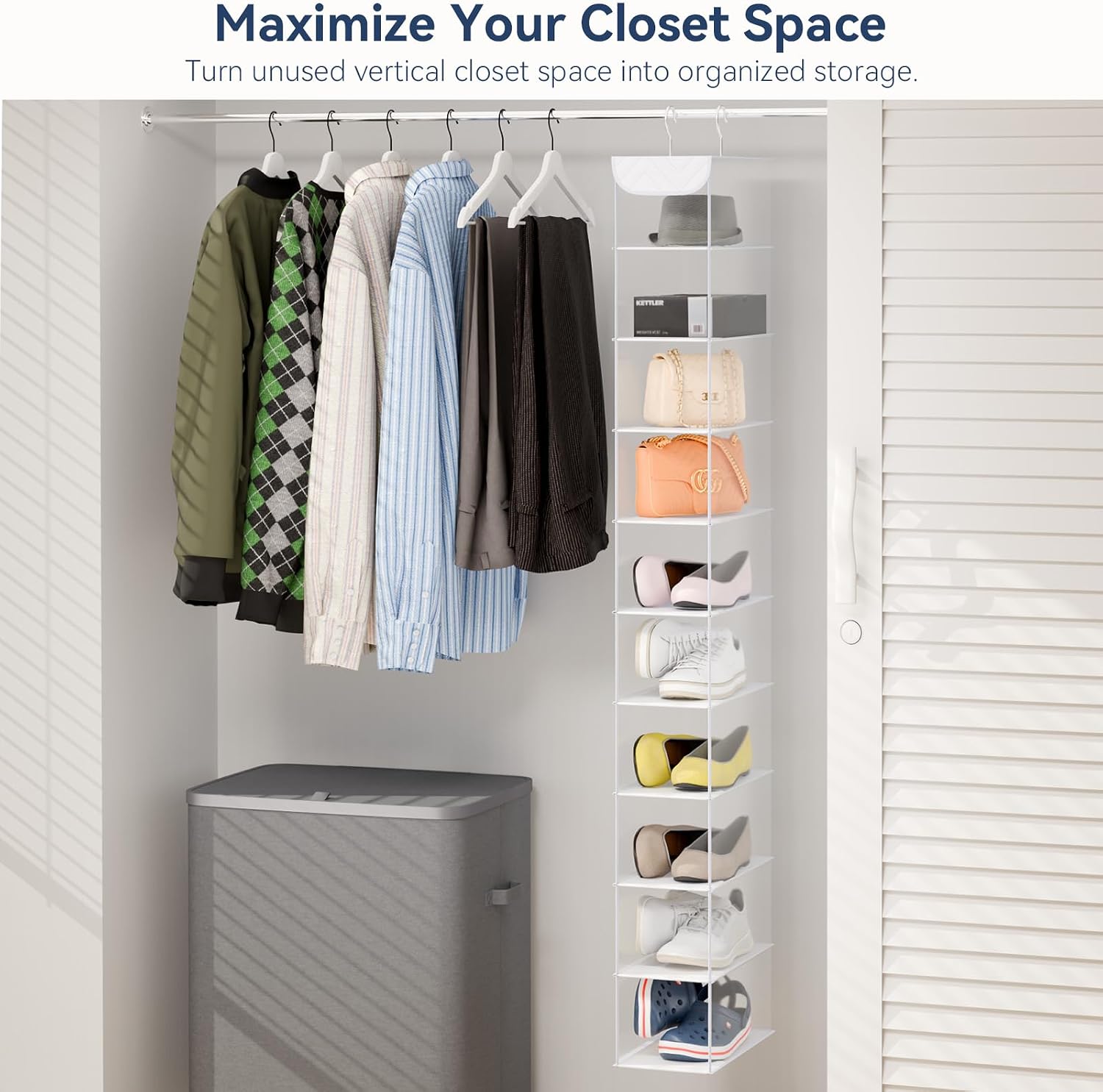 Whitmor 10 Section Hanging Shoe Shelf