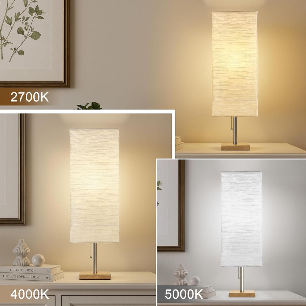Bedside Table Lamp for Bedroom, 25.75" Tall Lamp for Living Room, 3CCT