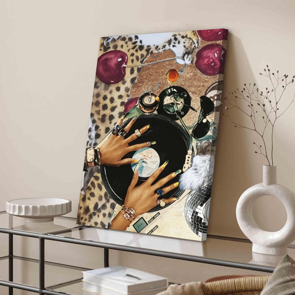 Fashion Cheetah Wall Art Set of 3 Leopard Wall Decor Pictures Lucky 8 Ball Po...