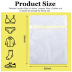 Mesh Laundry Bags for Washing Machine - 10 Pack (12x16 Inch), Double-layer Delicates Wash Protector for Lingerie Clothes