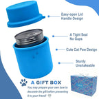 Original Canned Dog Food Storage Container | Silicone Can Cover Pet Food Sealer | BPA Free, Airtight, Dishwasher & Freezer Safe (2 Pcs Blue)