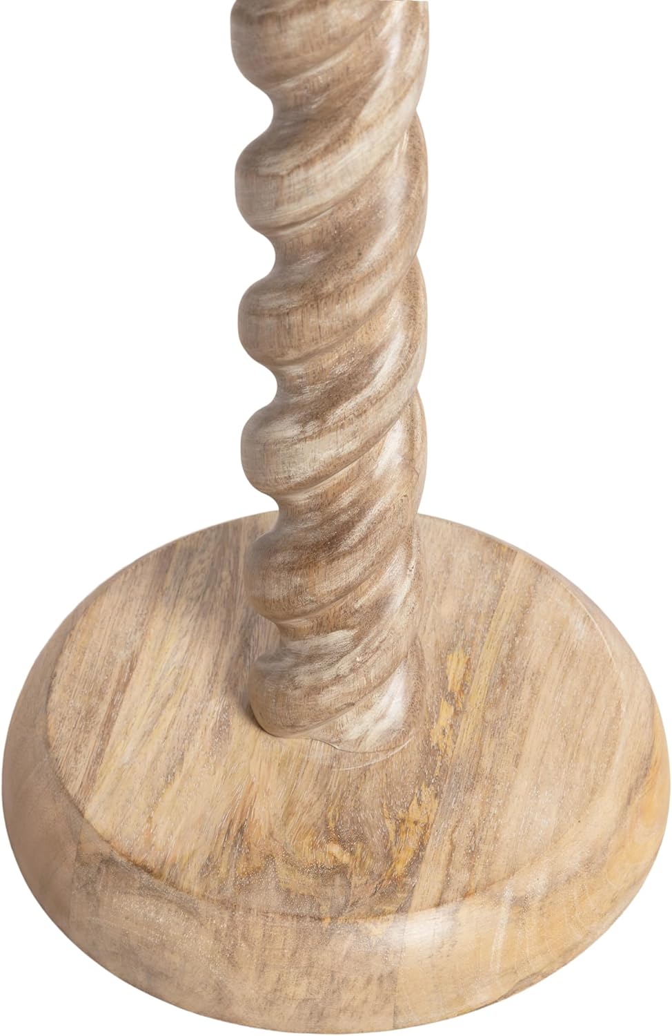 Kate and Laurel Willoughby Modern Wooden Spiraled Round Side Table, 15 x 15 x...