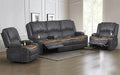 3 Seater Recliner Sofa Set with 2-Tier Cushion, 3+1+1 Pieces in Living Room, 3 Seater Reclining Couch Velvet Fabric with Removable Console, 2 Oversize Recliner Chair Sofa Seat - Grey