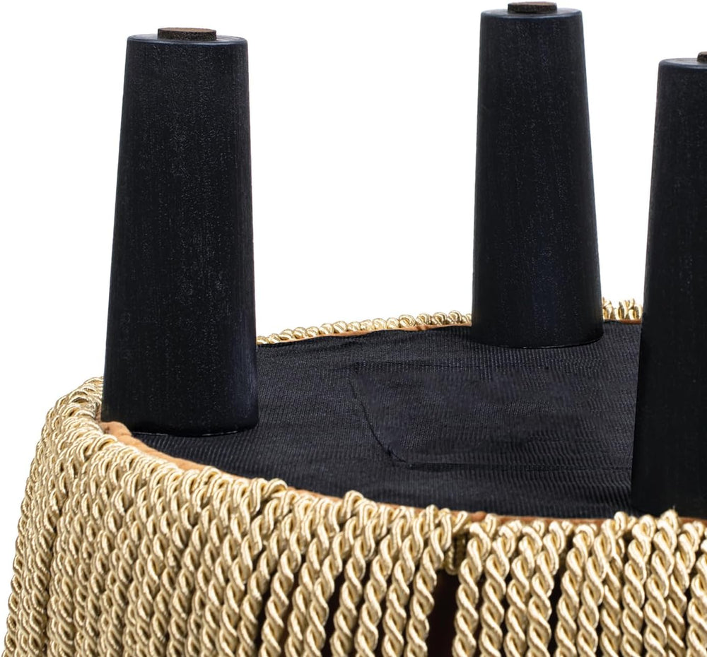 Edward Round Ottoman, Performance Velvet Ottoman, Burnt Orange Footrest with ...