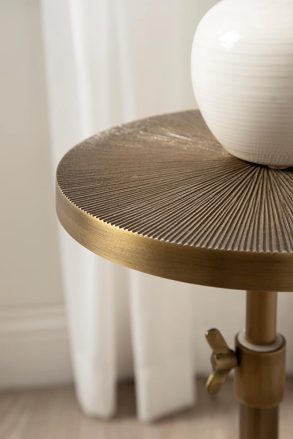 Kate and Laurel Engles Traditional Adjustable-Height Pedestal Drink Table; 10...