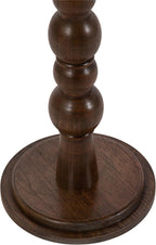 Kate and Laurel Wegner Traditional Wooden Round Side Table, 16 x 26, Brown, Elegant and Durable Pedestal Table for Use as Living Room End Table, Plant Stand, or Bedroom Nightstand