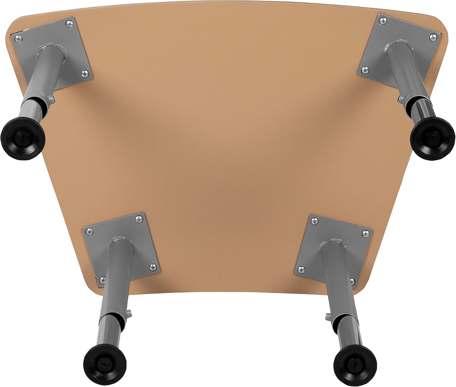 Flash Furniture Billie Hex Natural Collaborative Student Desk (Adjustable from 22.3" to 34") - Home and Classroom