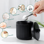 BosilunLife Black Bathroom Accessories Set - Ceramic Bathroom Counter Soap Set Bathroom Decor Sets Accessories Bathroom Lotion Soap Dispenser and Toothbrush Holder Set, Soap Dish, Apothecary Jars