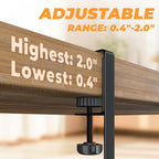 Under Desk Cable Management Tray, 15.7'' No Drill Steel Desk Cable Organizers, Wire Management Tray Cable Management Rack (2 Packs-Black)