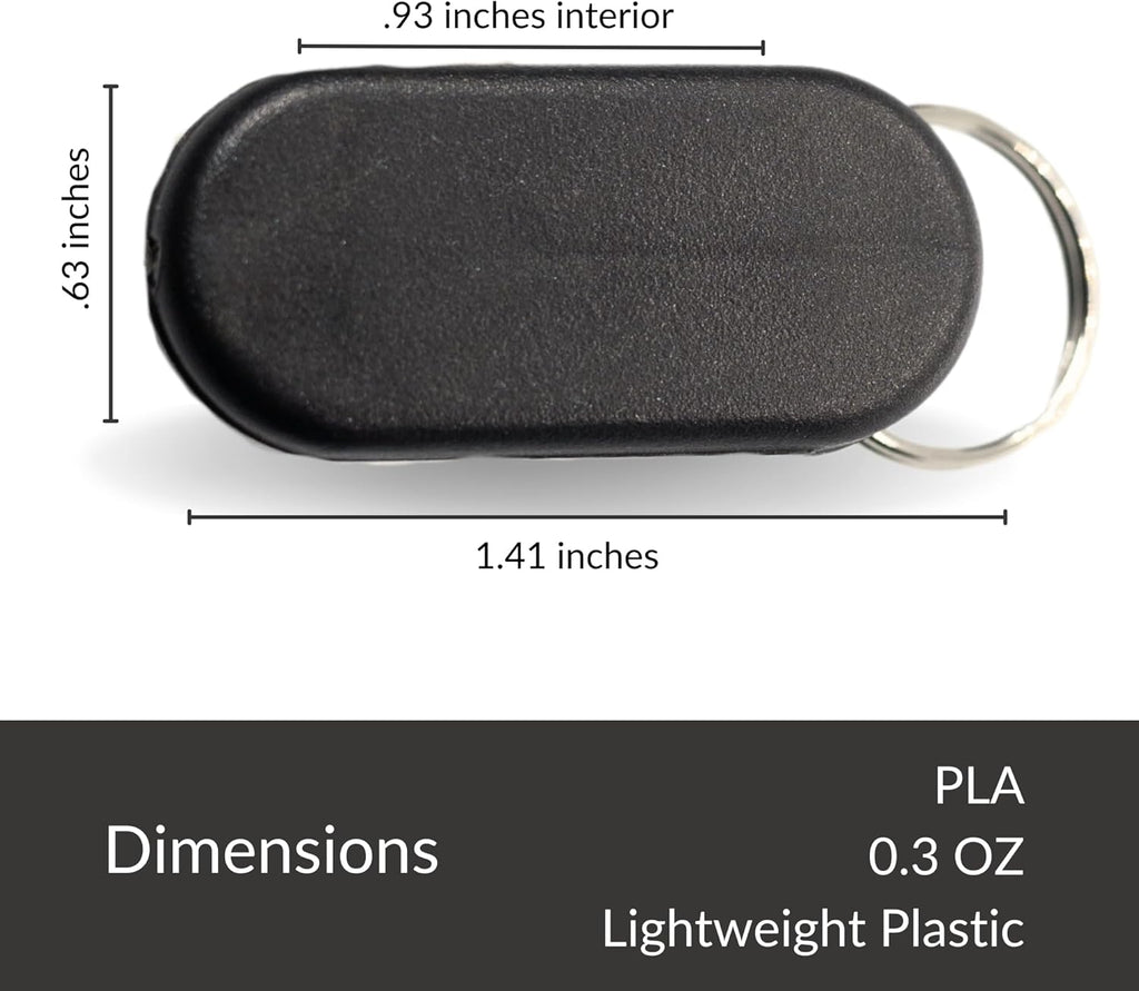 Magnetic Keychain Pill Holder - Compact, Durable, Lightweight with Sleek Minimalist Design - Secure, Discrete, Portable Pill Holder Keychain for Everyday Use (Midnight)