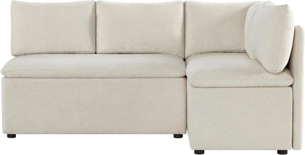 CHITA Breakfast Nook Bench with Storage, Upholstered Dining Bench with Back, ...