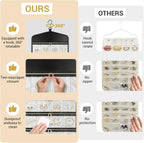 CHICECO Hanging Jewelry Organizer With Zippered Pockets,40 Pockets Travel Jewelry Organizer Storage for Cloest,Wall,Door