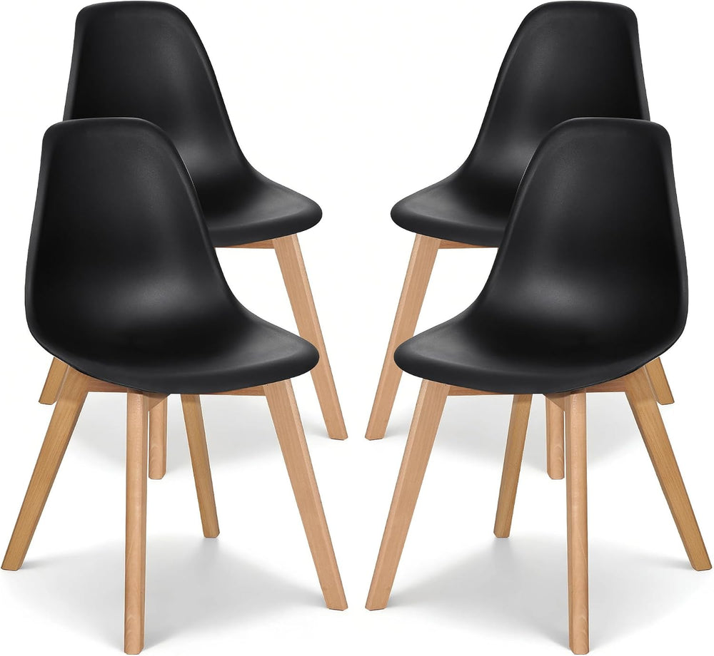 VECELO Dining Chairs Set of 4, Mid-Century Modern Kitchen & Dining Room C...