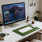Jotsome Leather Desk Pad Mat, Non-Slip Desk Blotter Pad - Desk Protector for Office, Home, Lap Desk, Laptop, and Desktop, Gift for The Holidays or Christmas (Forest Green, 17" x 12")