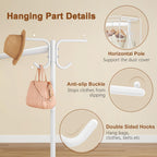 Hoctieon Z Clothes Rack with Cover, Metal Heavy Duty Clothing Rack, Rolling Garment Rack with Wheels, with Dustproof Cover Waterproof Protector, with 2 Durable Zippers, for Hanging Clothes, White