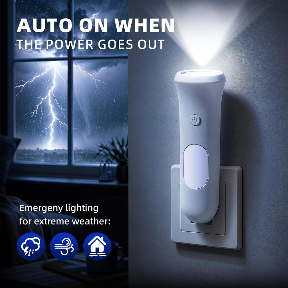 ROSSEX 4 in 1 Emergency Lights for Home Power Failure, 4 Pcs Rechargeable LED...