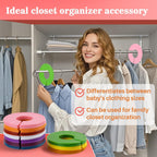 Sukh 50 Baby Closet Dividers Durable - Home Closet Organizer & Storage | Colorful Plastic Rack Divider, Large Hanger Labels, Hanging Clothes Size Dividers, for Boutique Settings & Nursery Essentials