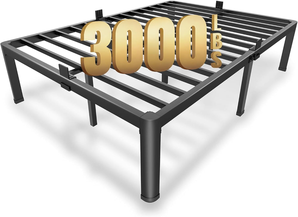 MAF 14 Inch Full Size Metal Platform Bed Frame with Round Corner Legs