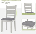 Dining Chairs Set of 6, Solid Wood Farmhouse Chairs with High Cross Back and Upholstered Seat, Easy Assembly for Indoor Home, Dinner, Kitchen, Grey