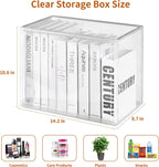 Clear Acrylic Display Case with Magnetic Lid-Dustproof Plastic Book Storage box,Clear Box,Purse Storage Organizer,Action Figure Display Case,Acrylic Sneaker Shoe Box(1 Pack)
