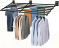 Wall Mounted Drying Rack, 57 Inches Wall Laundry Drying Rack Collapsible Indoor Clothes Drying Rack for Hanging Clothes