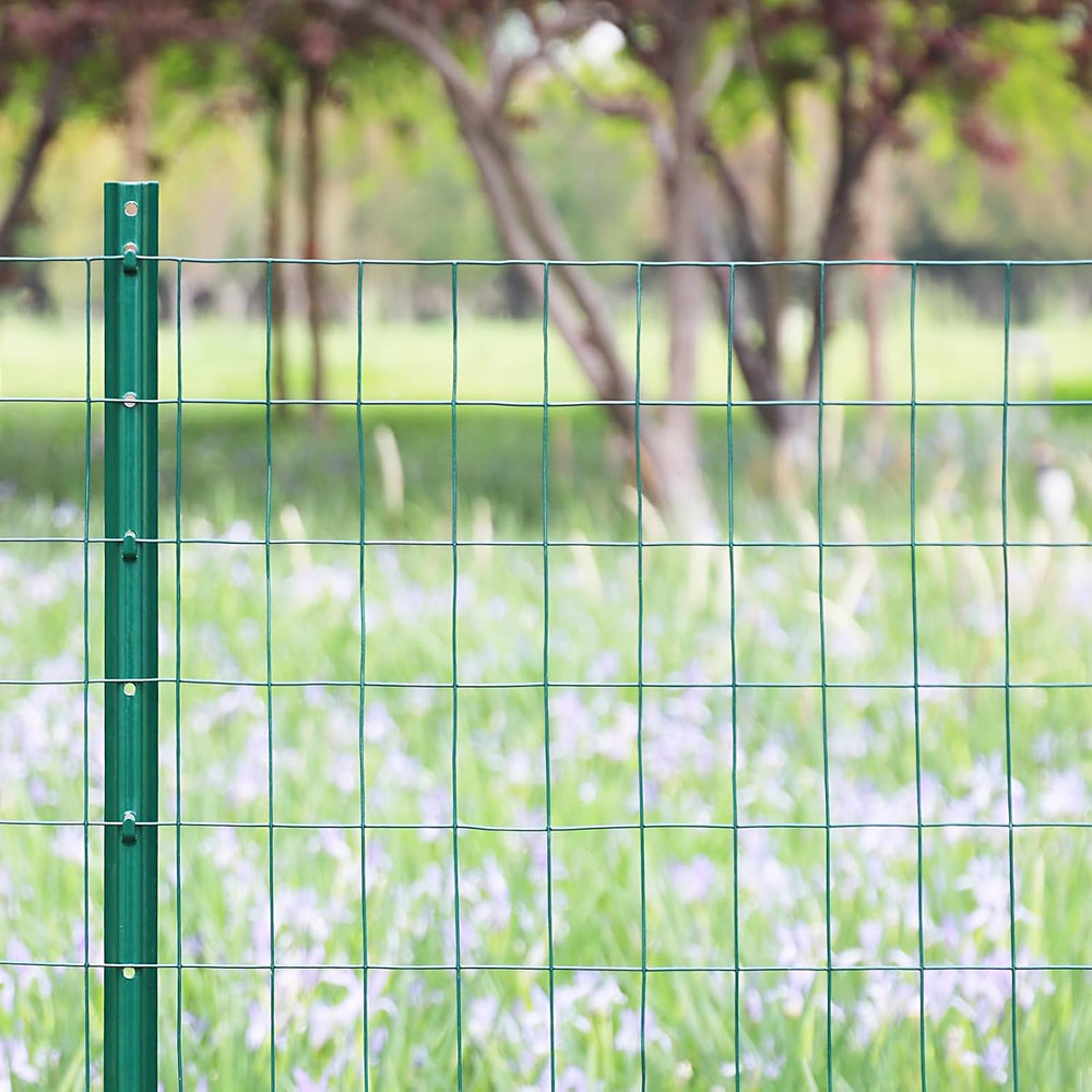 Green PVC Coated Welded Wire Fence 24" x 50' Roll, 2"x3" M...
