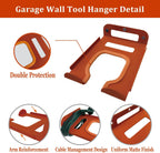 Weed Eater Hanger -2 Pack Heavy Duty Trimmer Rack Wall Mount for Grass Trimmer, Garden Tool Rack/Bracket, Wall Mount Tool Hanger, Shed Storage, Weed Wacker Holder