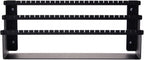 Angelynn's Freestanding or Wall Mounted Earring Holder Organizer Display for Small and Medium Post Stud Dangle Pierced Earrings, Hanging Closet Jewelry Storage Rack, Daelyn Black 6" x14 1/2"