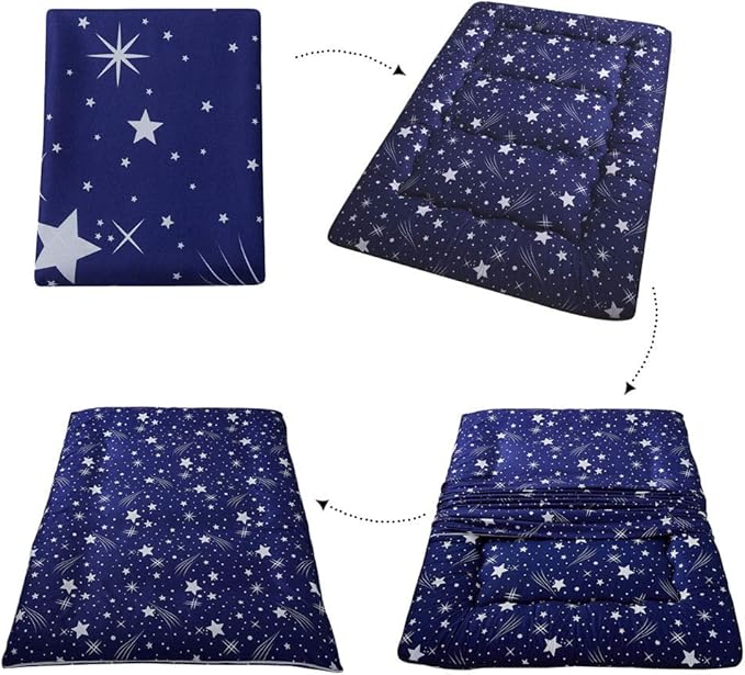 MAXYOYO Japanese Floor Mattress Futon Mattress, 4" Thicken Tatami Mat Sleeping Pad Foldable Roll Up Mat Boys Girls Dormitory Pad Kids Floor Lounger Pillow Bed, Charcoal Grey, Queen Size