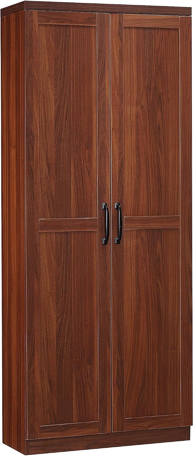 23.5" D*15.8" W*63" H Freestanding Kitchen Pantry with 4 Shelv...