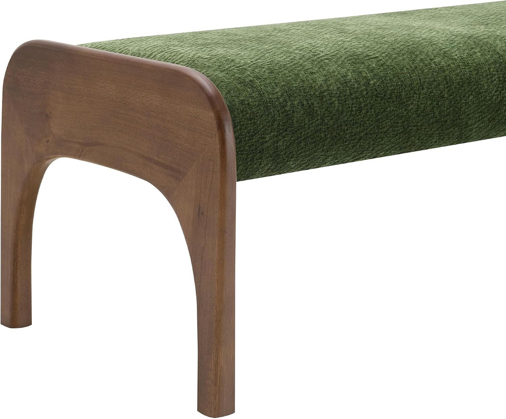 KEIKI 50.25" Upholstered Bed End Bench, Chenille Entryway Bench, Modern ...